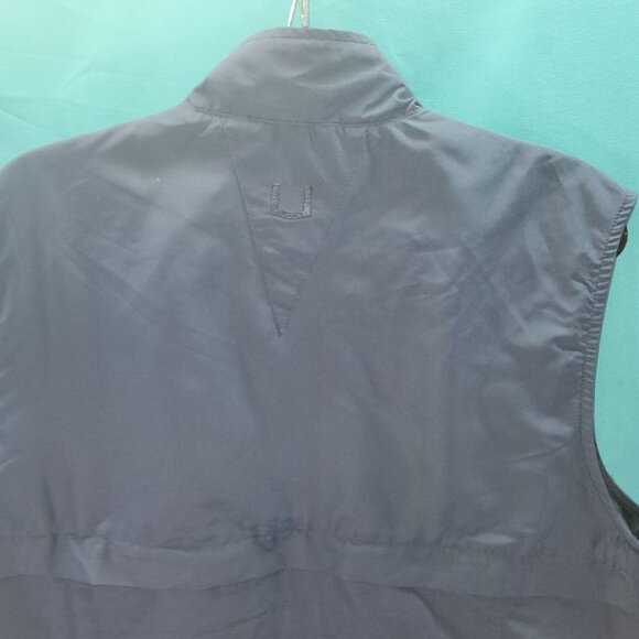 Scottevest Mens Medium Navy Blue Travel Vest With Multiple Pockets & Zipper Clos - Picture 11 of 15